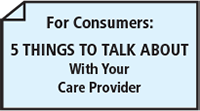 5 things to talk about with your care provider