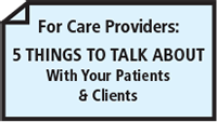 5 things to talk about with your patients and clients