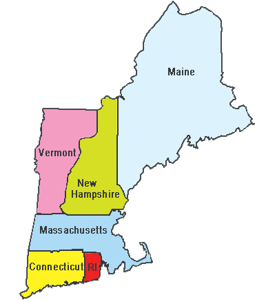 Map of New England