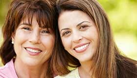 Hispanic mother and daughter